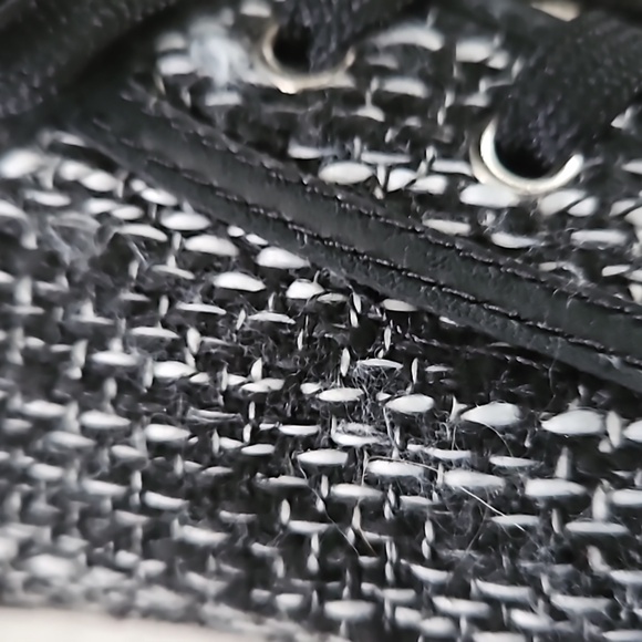 KATE SPADE Black White Tweed Sneakers Size 6 - Picture 6 of 15